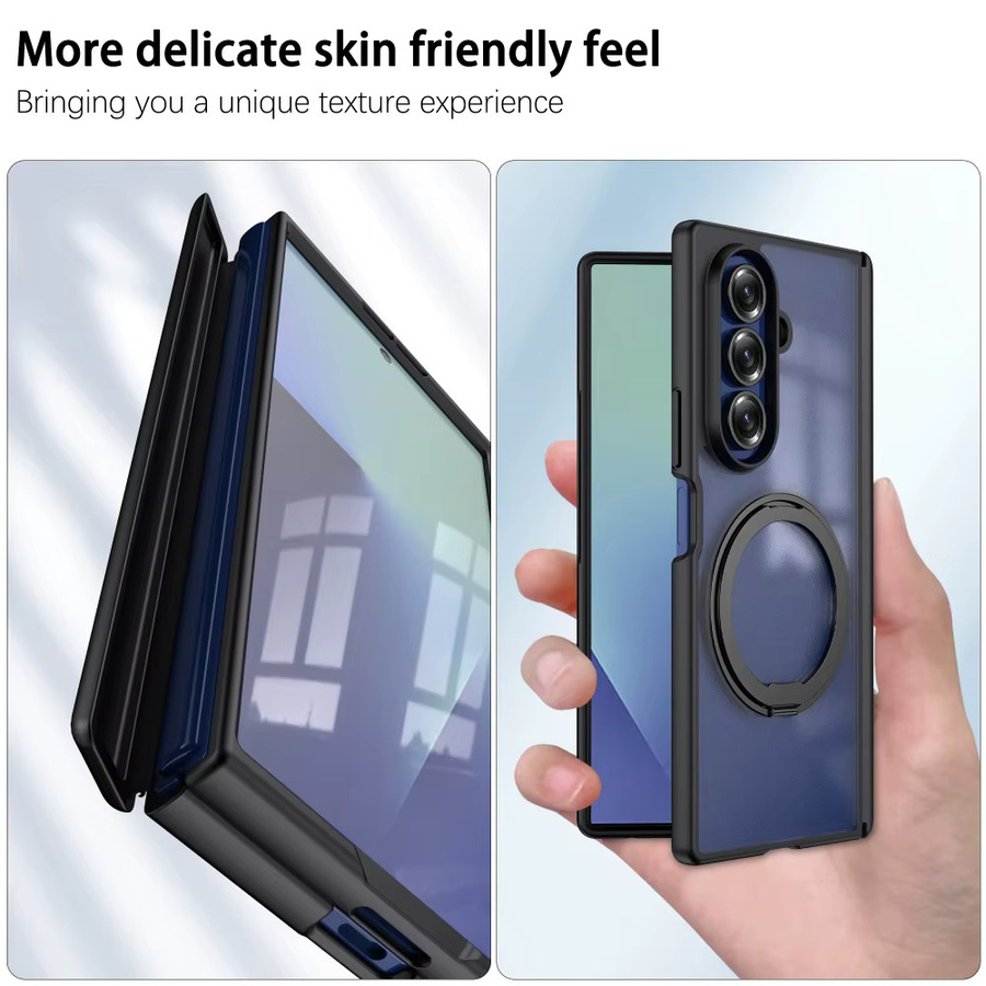Samsung Galaxy Z Fold 7 Hülle mit magnetischem MagSafe, 360 Grad drehbarem Ständer und Scharnier-Schutz, Farbe: Weiß - Bild 2