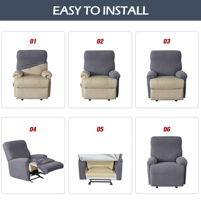 Yiran Furniture Stretch-Sofabezug für 2-Sitzer Liegesofas und Relax-Sessel aus Polyester - Bild 2