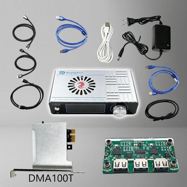 DMA 100T Bundle FPGA DMA 100T XC7A100T Karte mit DICHEN 4K D60 Fuser und Makcu sowie vollständigem DMA Kit inklusive aller Kabel - Bild 1