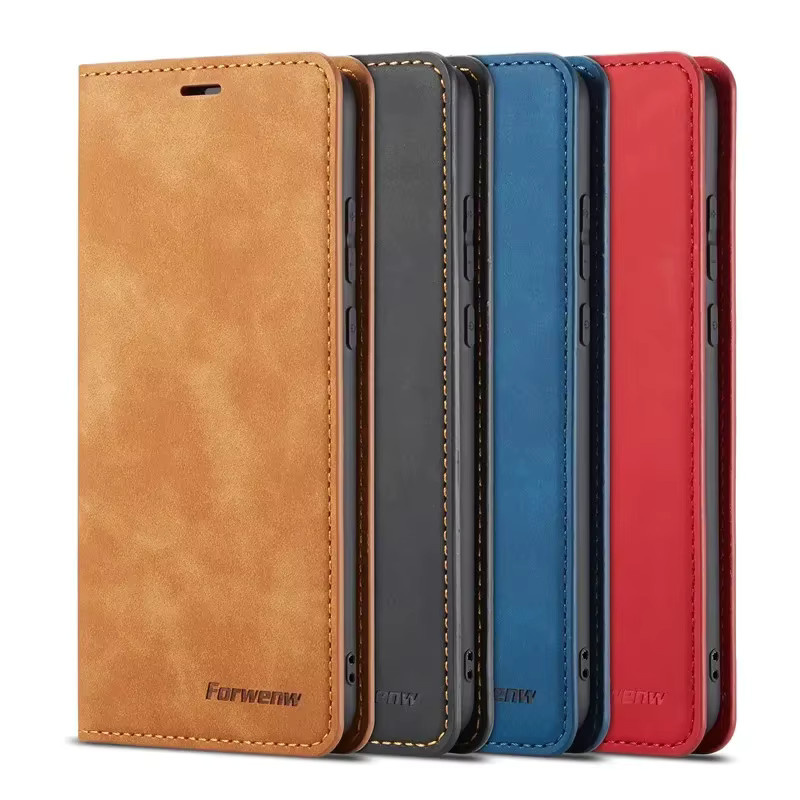 Forwenw Flip Leder Handyhülle mit Magnet-Brieftasche und Kartenfach für Huawei P30 Pro, P40, P20 Lite und Mate 30 20 Pro in Schwarz - Bild 3