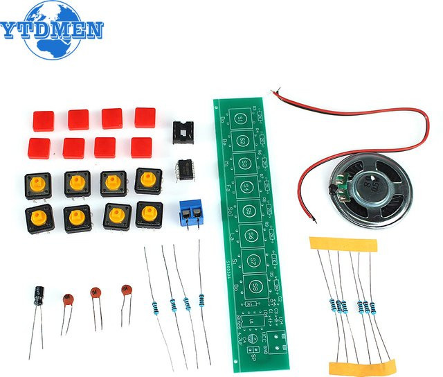 YTDMEN Elektrisches Klavier DIY Kit NE555 Elektronisches Orgelmodul zum Löten in Multicolour - Bild 1