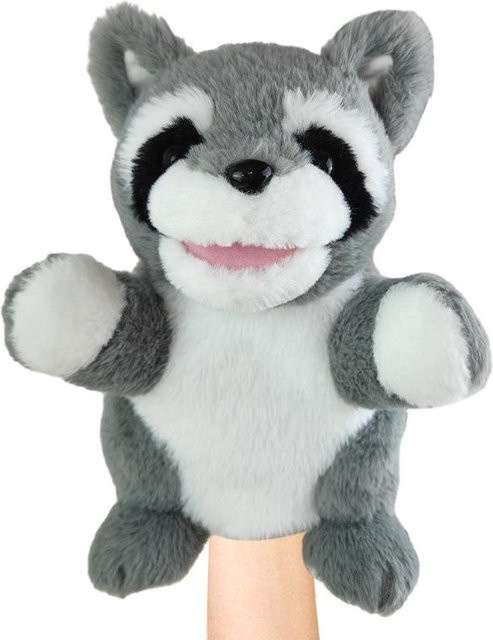 Graue Waschbär Cartoon Handpuppe Plüschtier, 30cm, ab 0 Jahren - Bild 1