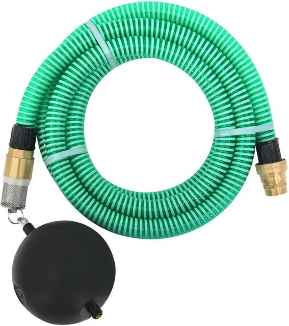 vidaXL Saugschlauch aus PVC mit Messing-Anschlüssen in Grün, Länge: 3 m - Bild 1