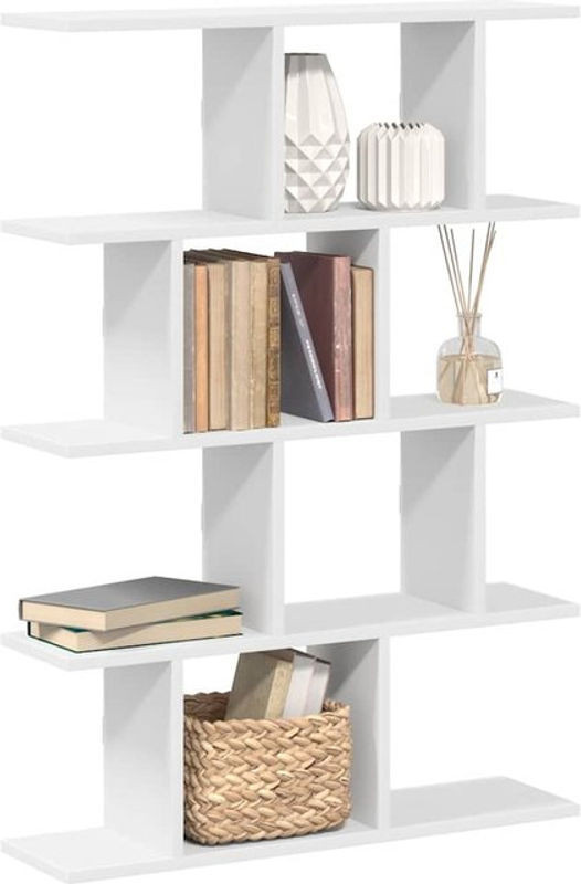Vidaxl Wandregal mit 12 Fächern aus Holzwerkstoff in Weiß für minimalistische Wandmontage - Bild 1