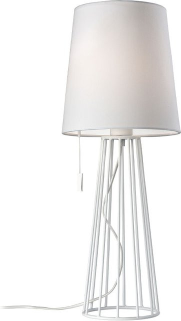 Villeroy & Boch Mailand Tischleuchte in Weiß aus Metall und Stoff mit E27 Fassung - Bild 1