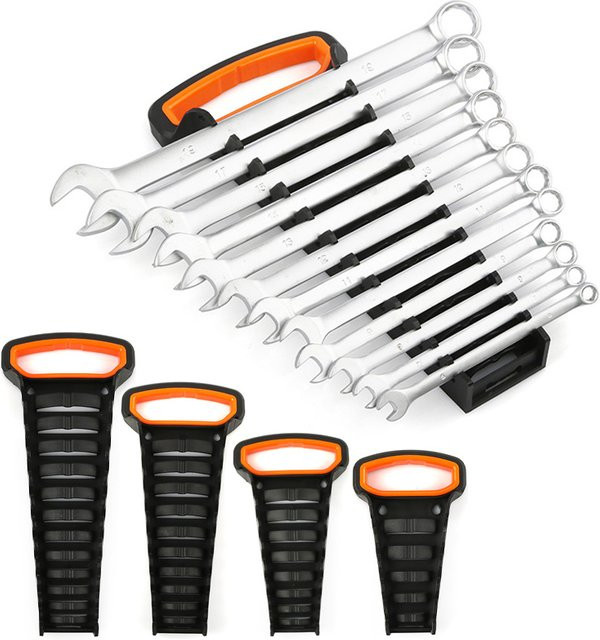 Schlüssel Organizer aus Kunststoff in Schwarz zur Lagerung von Steckdosen, Schraubenschlüsseln und Torx-Schlüsseln - Bild 1