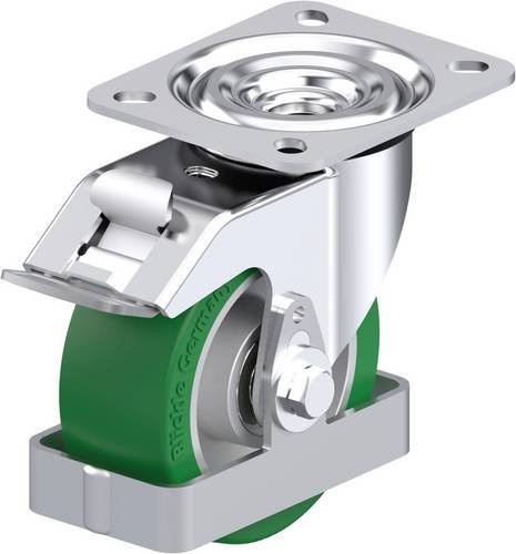 Blickle Stahlblech-Lenkrolle L-ALST 100K-FI-FS in Silber mit 100 mm Rad-Durchmesser und 250 kg Tragfähigkeit - Bild 1