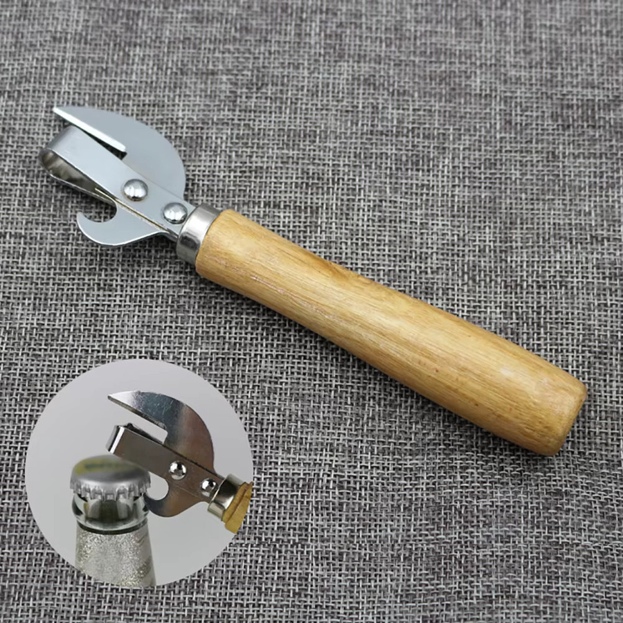 Qiilu Multifunktionaler Dosenöffner aus Edelstahl in Silber als tragbarer manueller Deckelentferner für Gläser und Kanister - Bild 2