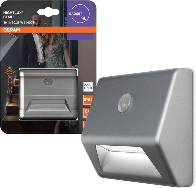 OSRAM LED NIGHTLUX Stair Nachtlicht mit Bewegungssensor und Tag-Nacht-Sensor, grau, B/T/H: 84,0 x 28,0 x 73,0 mm - Bild 2