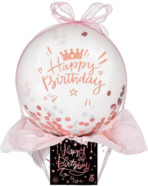 Geburtstags-Ballon-Sparschwein als Geldgeschenk-Box mit herausziehbarer Alles Gute zum Geburtstag Karte für Freunde und Liebhaber - Bild 1