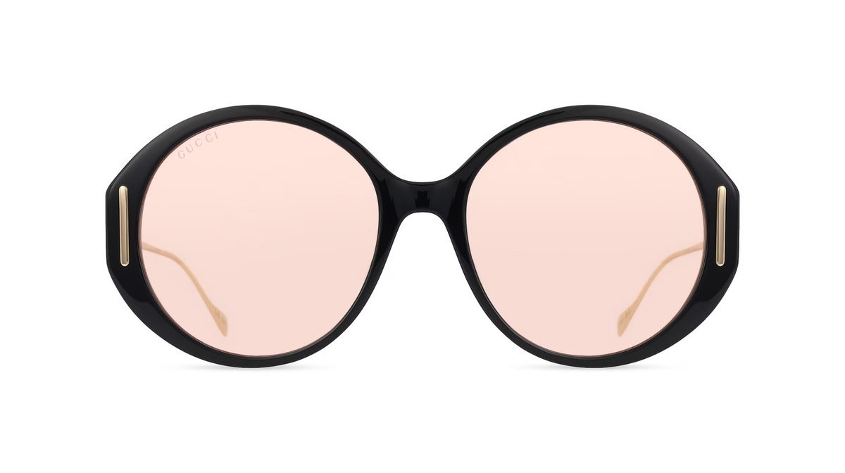Gucci GG1202S Sonnenbrille, Vollrand, Rund, Kunststoff, Unisex, schwarz - Bild 1