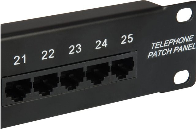 Equip Patchpanel 25x Cat3 1U Dual-IDC-kompakt in Schwarz, Breite: 48,30 cm - Bild 1
