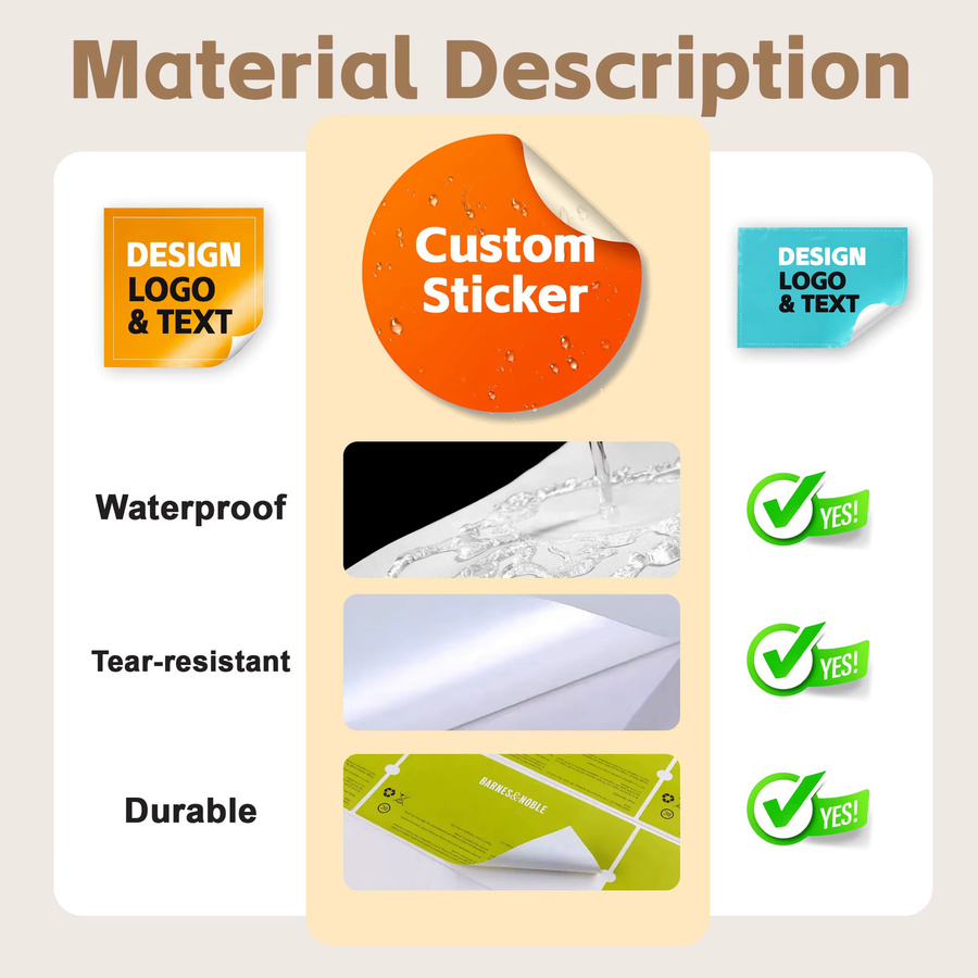 Personalisierte PVC-Aufkleber wasserfest als gestanzte Vinyl-Logo-Etiketten für Laptop, Hochzeit oder Geschäft - Bild 2