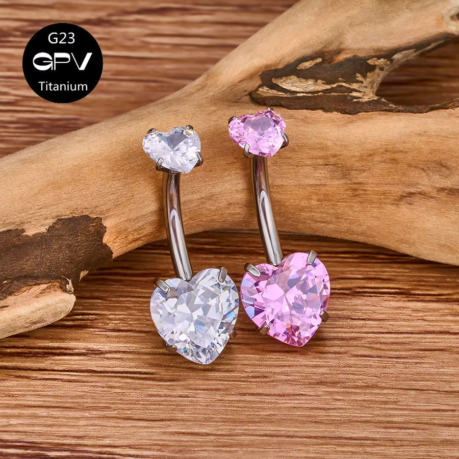 Nabelring Titan, Doppelkopf Liebe, Unisex - Bild 2
