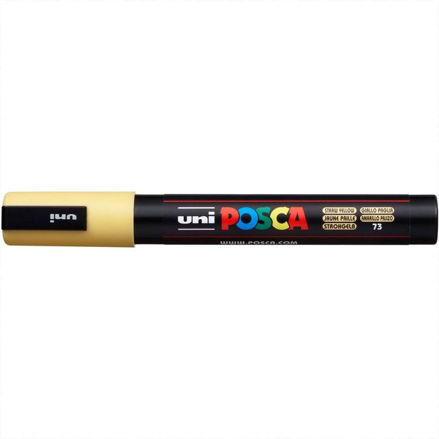 uni POSCA-Marker PC-5M Permanent Marker mit 1,8-2,5mm Spitze in Strohgelb - Bild 1