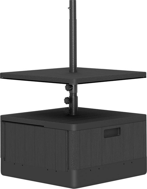 Outsunny Schirmständer aus Metall in Schwarz, B/H/L: 53 x 45 x 53 cm - Bild 1