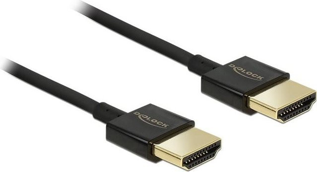 DeLOCK Slim Premium HDMI Anschlusskabel High Speed 3D 4K Schwarz 3,0 m - Bild 2