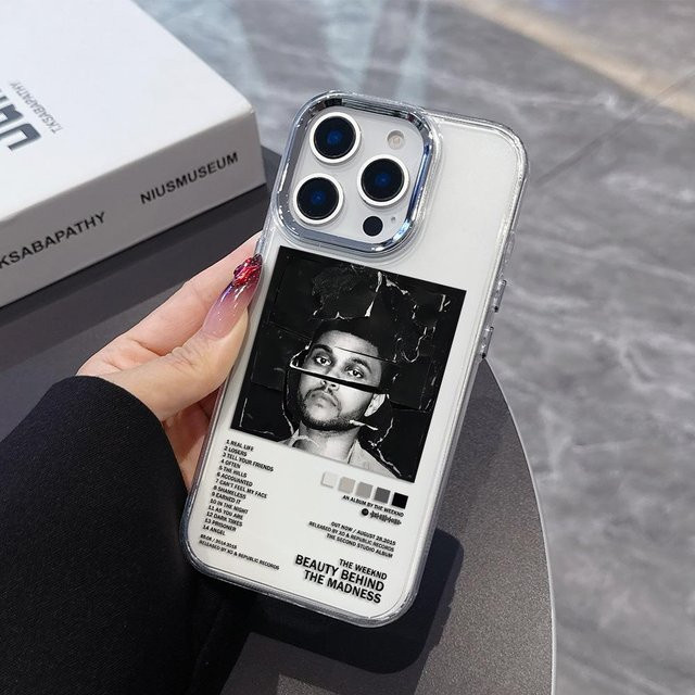 The Weeknd Minimalistisches Poster Handyhülle für Apple iPhone 11 bis iPhone 17 Pro Max, Transparent - Bild 1