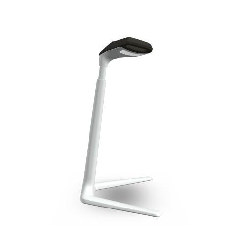 Stehhilfe Fin BIGBOXX Aktivstuhl für Erwachsene in Weiß mit Cantilever-Gestell und Stoffbezug für Home-Office und minimalistische Einrichtung - Bild 1