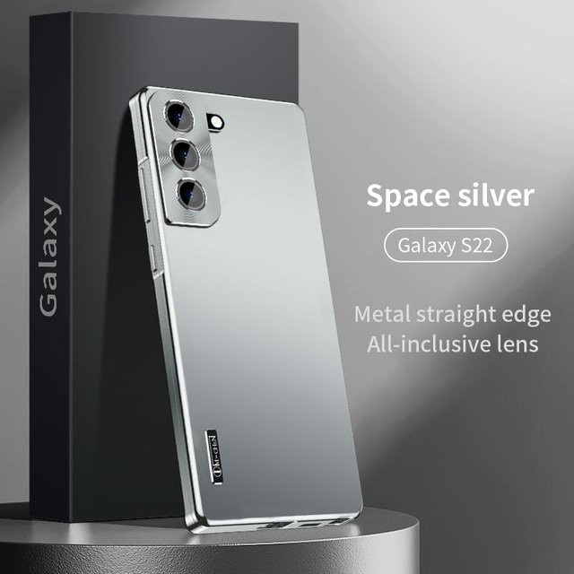 Rengz Magnetische Schutzhülle für Samsung Galaxy S23 Ultra, S24 Ultra und S25 Ultra in Schwarz und Silber, Mattes Metallmaterial, Ultradünn - Bild 1