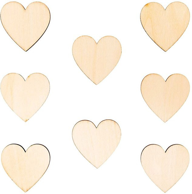 Rico Design Holzdeko-Set Herz in Beige - Bild 1