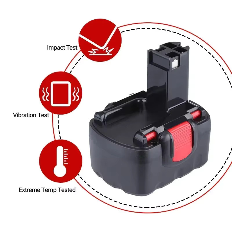 Bosch Hochleistungs-Werkzeugakku Ni-Cd 14,4 V 12800 mAh in Schwarz für BAT038 BAT040 BAT140 BAT159 BAT041 3660 K NI-CD PSR GSR GWS GHO - Bild 2