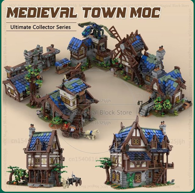 MOCBUILDING Mittelalterliche Stadt, Bausteine, Ritter, Fantasy - Bild 1