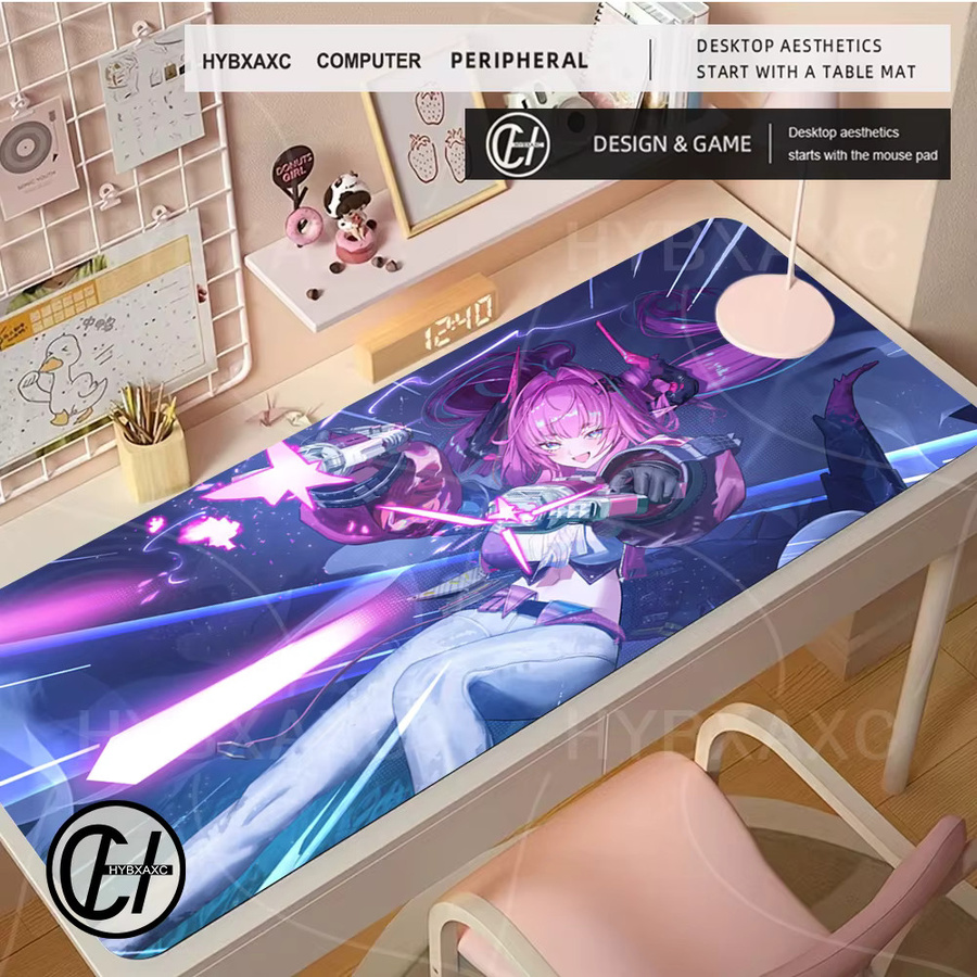 HYBXAXC Game Arknights Endfield Yvonne Mauspad in Multicolour, rutschfeste Schreibtischunterlage aus Gummi für Gamer und Büro - Bild 3