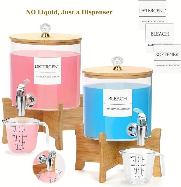 Fauts Waschmittelspender mit Ständer für die Wäsche, pink - Bild 1