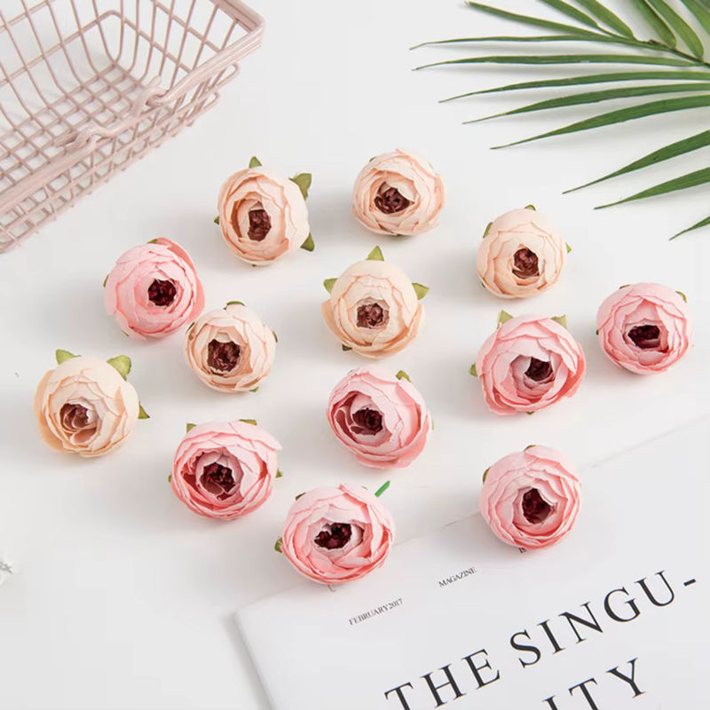 Künstliche Seiden-Rosenknospen von smr in Champagner für DIY-Geschenke, Hochzeiten und Weihnachtsdekoration - Bild 4
