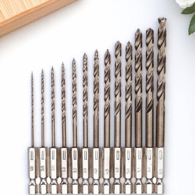 STONEGO 13-teiliges Spiralbohrer-Set aus Kobalt-HSS-Co-M35 mit Sechskantschaft, 1,5–6,5 mm, hochpräzise Schneidwerkzeuge für Holz und Metall - Bild 1