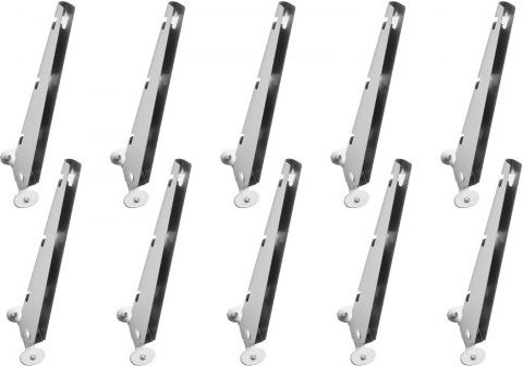 VEVOR Stacheldrahthalter 10er Pack aus verzinktem Stahl, Zaunpfosten-Verlängerung für Holz- und Betonzaun, Farbe: Silber, Länge: 31 cm - Bild 1