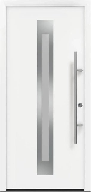 EcoStar Haustür Isopro Secur IPS 770S mit Glaseinsatz, Verkehrsweiß, B: 110 cm, H: 210 cm, DIN Rechts, RC2 - Bild 1