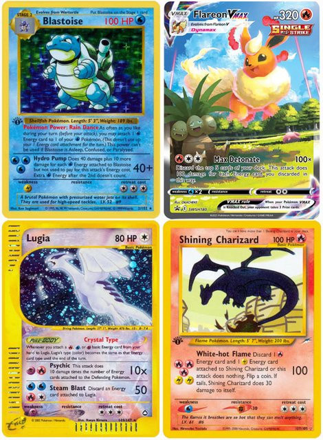 Pokémon PKMN Holografische Einzelkarten Blastoise Lugia Charizard Ho-oh Machamp, Spielesammlungskarten - Bild 1