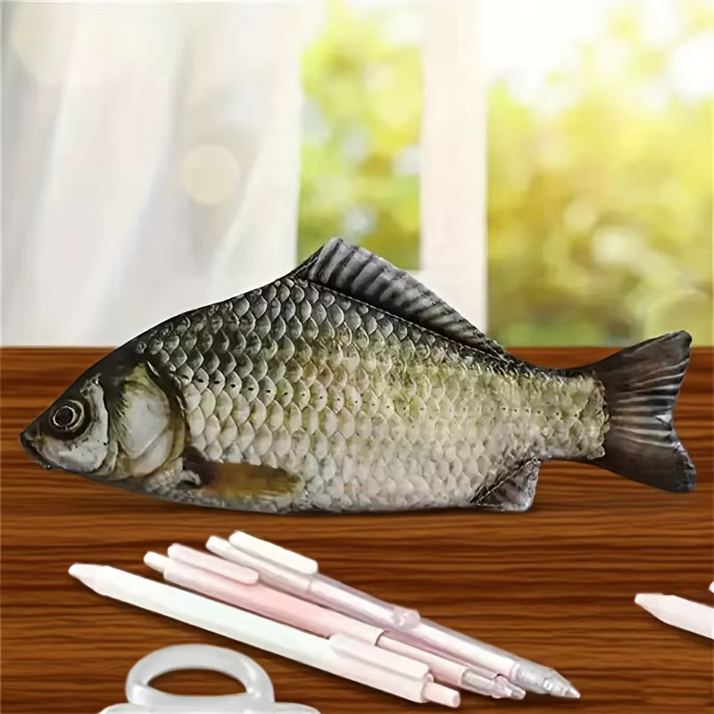 GOT-TOG Fischförmige Stifttasche und Make-up-Tasche mit Reißverschluss in Multicolour - Bild 3