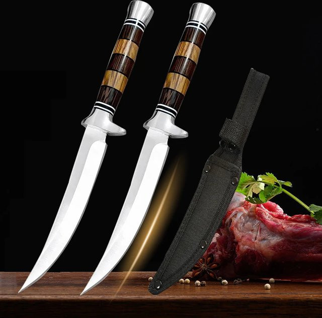 GuanQi Sashimi Messer aus Edelstahl mit Holzgriff in Silber - Bild 1