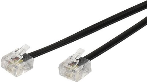 Vivanco ISDN Anschlusskabel 8-polig mit RJ45-Steckern, Schwarz, 6 m - Bild 1