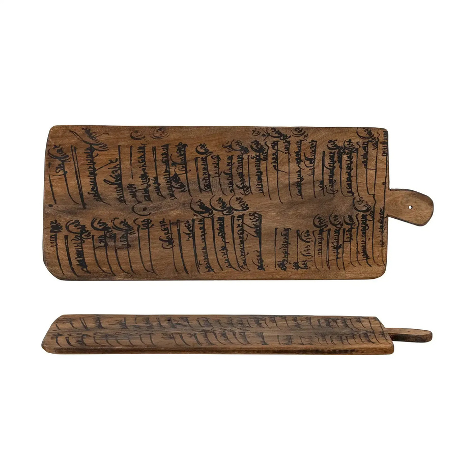 Bloomingville Tablett Gratia aus recyceltem Holz in Braun, skandinavisches Design, B/T/H: 53 x 20 x 1,5 cm - Bild 1