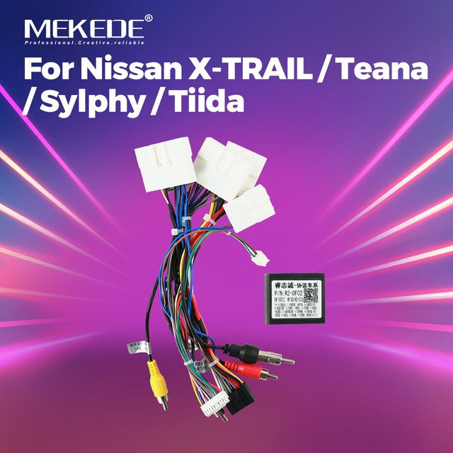 MEKEDE 16-PIN Autoradio-Stereo-Kabeladapter mit Canbus für Nissan Murano Qashqai J10 J11 X-Trail Tiida in Multicolour - Bild 1