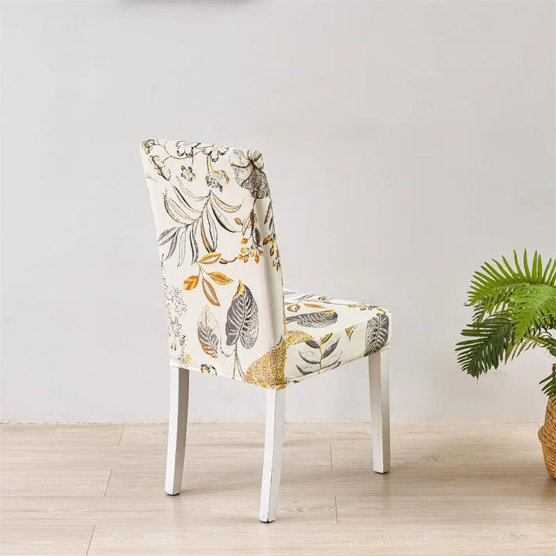 Stretch Esszimmerstuhlbezug mit Blumenmuster von Household supplies MH, Universalgröße, Mehrfarbig - Bild 1