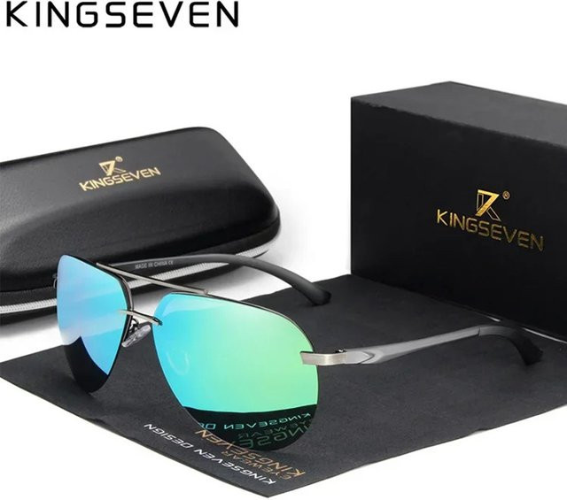 Kings even Sonnenbrille Pilot, randlos, Aluminium, Unisex, polarisiert - Bild 1