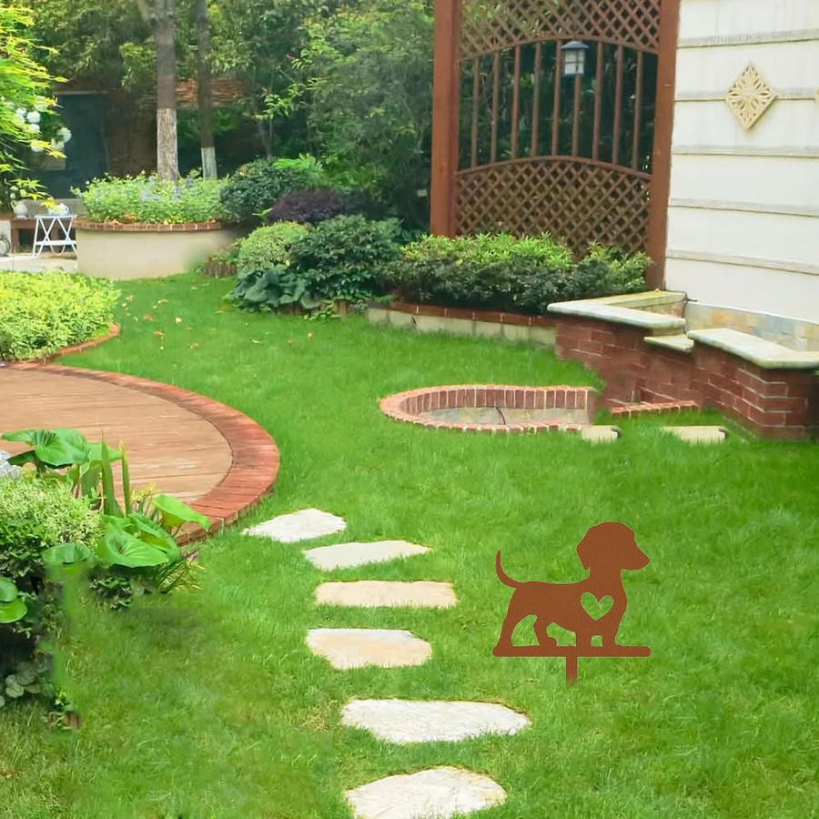 Smart Dog Garden Stake Metall Gartenkunst zur Erinnerung an dein Haustier - Bild 2