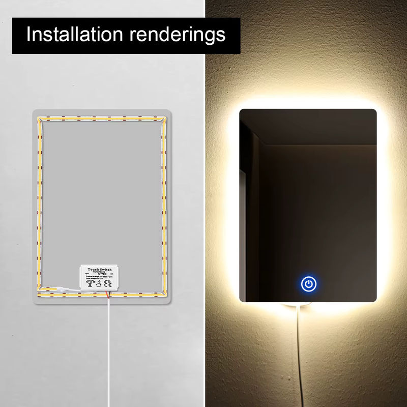 Kapazitiver Touch-Sensor Schalter für Badezimmer Spiegel und Schminktischleuchten, 12V 5A, CCT einstellbarer LED Dimmer für Hintergrundbeleuchtung - Bild 5