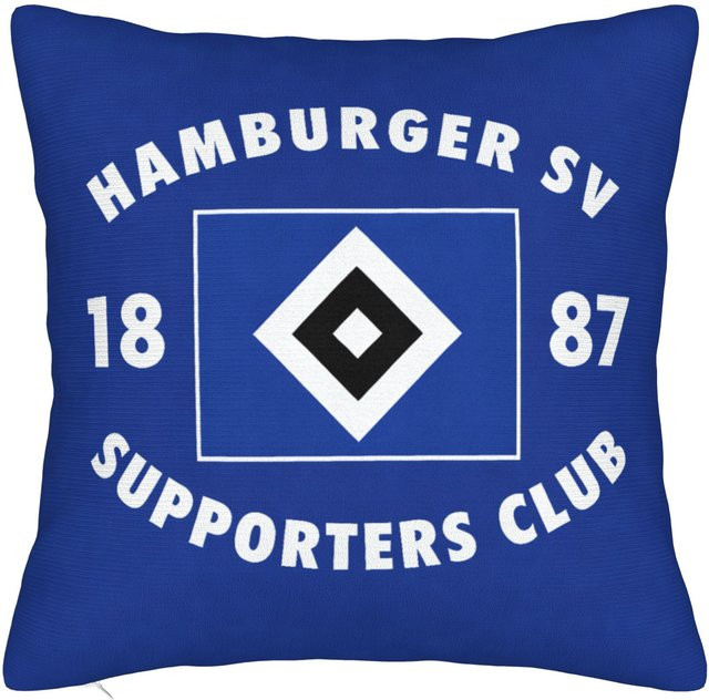 JMG Clothing HSV Hamburger Sportverein Quadratischer Kissenbezug Blau, B/H: 40 x 40 cm - Bild 1