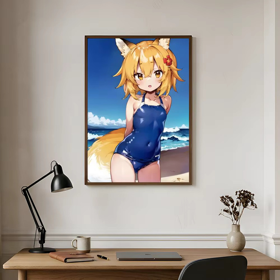 The Helpful Fox Senko San Cartoon-Poster, selbstklebender Wandaufkleber in Mehrfarbig und Weiß, HD-Wandkunst aus Papier, B/H: 20 x 15 cm - Bild 3