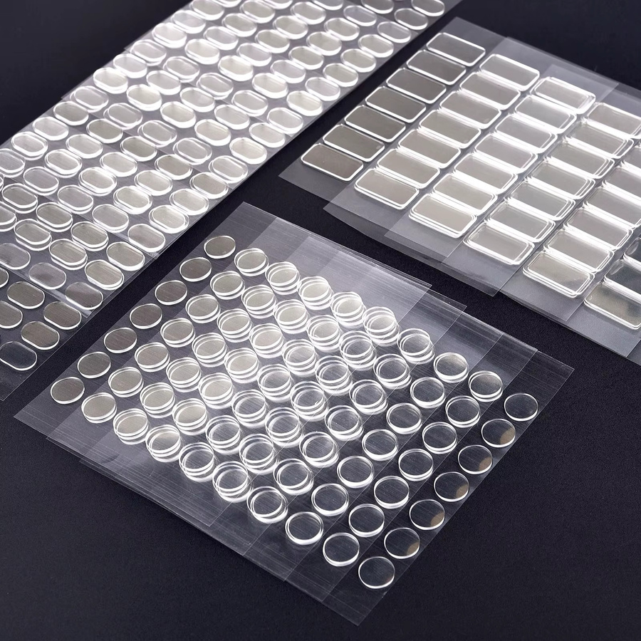 5 Stück Nano-Gel-Matten rund, transparentes doppelseitiges Klebeband, spurlos und abnehmbar für feste Gegenstände - Bild 3