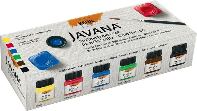 KREUL Javana Stoffmalfarben-Set Grundfarben für helle Stoffe - Bild 1