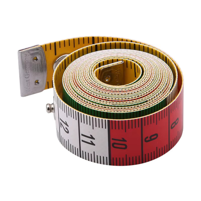 HUILEY Maßband 150 cm, doppelseitiges Nählineal mit Druckknopf für Schneiderarbeiten, multicolor - Bild 3
