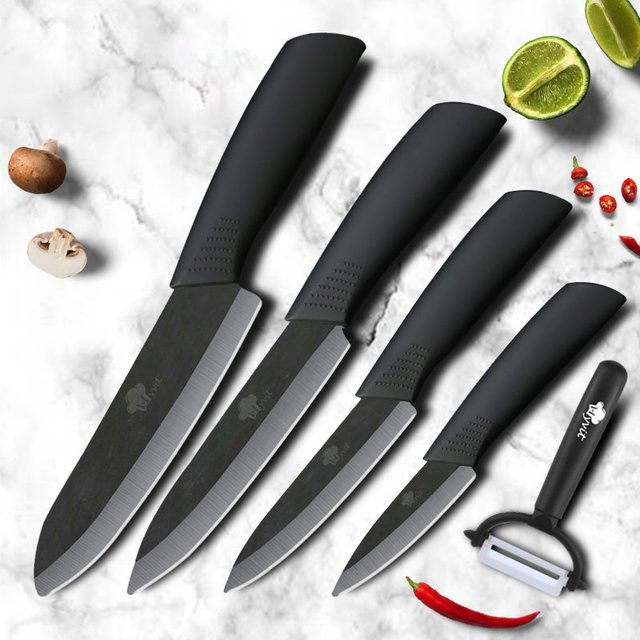 MYVIT Keramik-Küchenmesser Paring Knife aus Zirkonia mit schwarzer Klinge und Kunststoffgriff - Bild 1