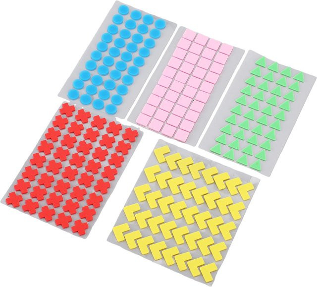 200 Stück Taktile Silikon Punkte für Sehbehinderte als Braille Aufkleber in Mehrfarbig für Tastaturschalter - Bild 1